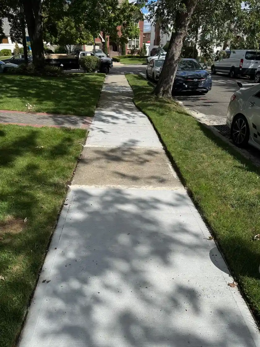 Completed sidewalk replacement in Queens NY